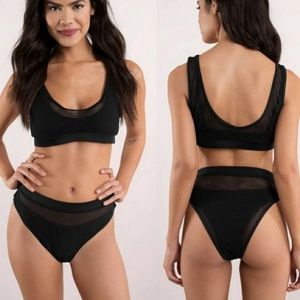 Tobi Safety Fishnet High Waist Cheeky Swim Bottom